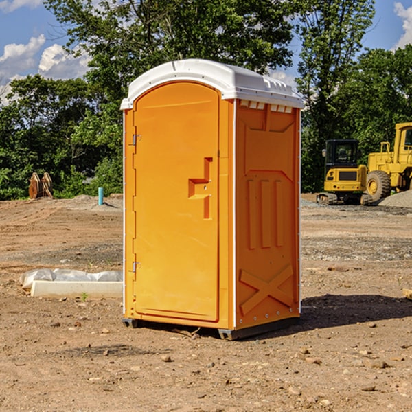 how often are the portable toilets cleaned and serviced during a rental period in Marquez